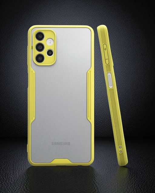Samsung Galaxy A52 Kılıf Platin Silikon - Sarı