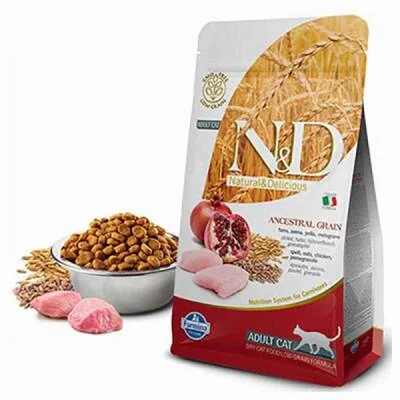 Ancestral Grain Tavuklu Narlı Düşük Tahıllı Yetişkin Kedi Maması 1,5 Kg