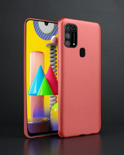 Samsung Galaxy M31 Kılıf Nano İçi Kadife Silikon - Kiremit