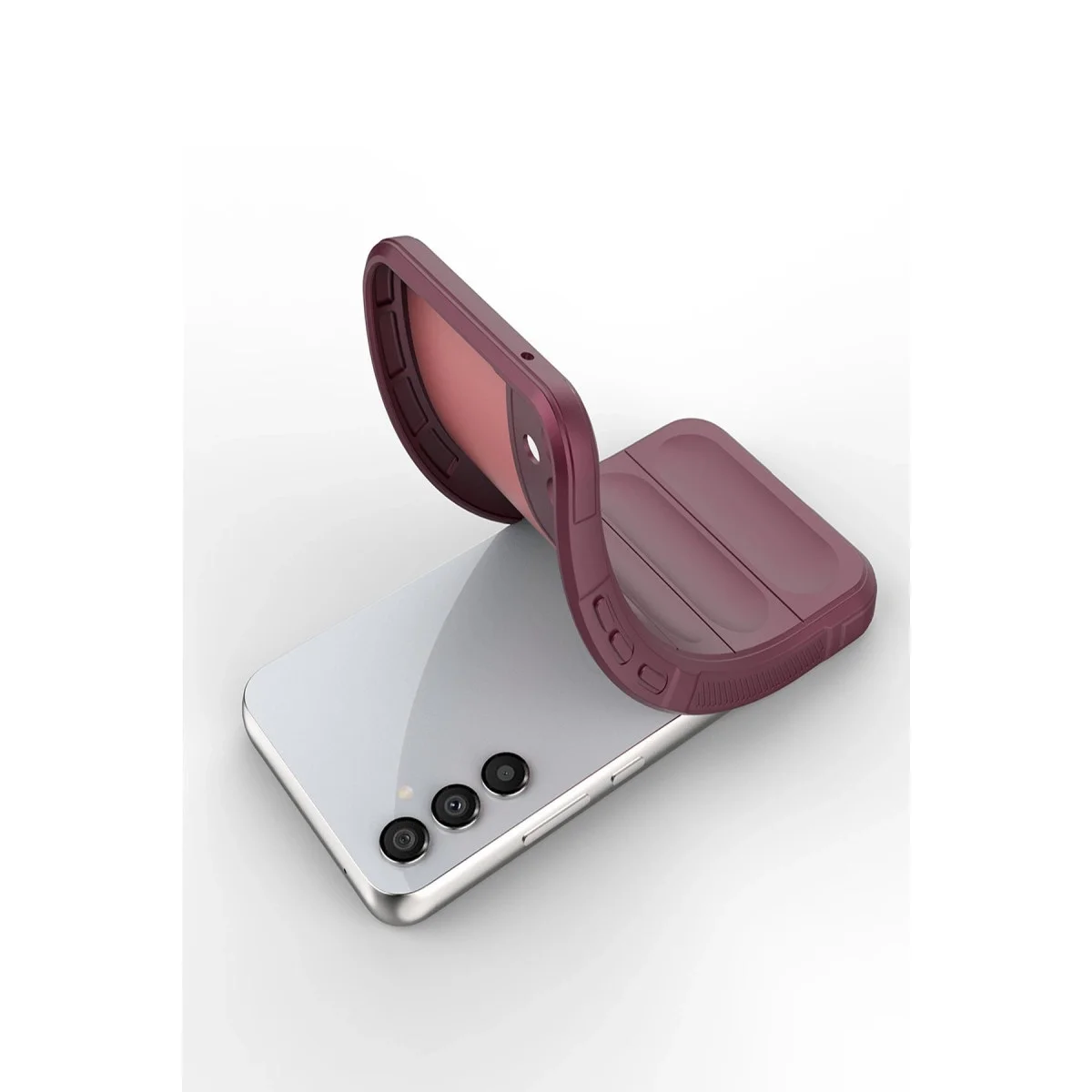Samsung Galaxy A15 4g Kılıf Optimum Silikon - Bordo görsel 5