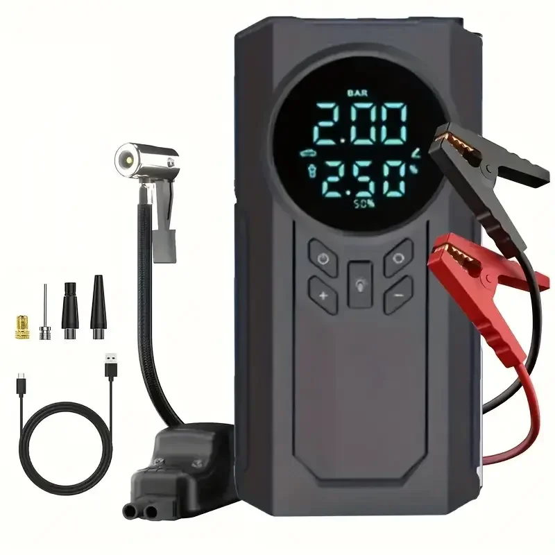 4’ü 1 Arada Lastik Şişirici – Akü Takviyesi – Powerbank – Led Işık görsel 4