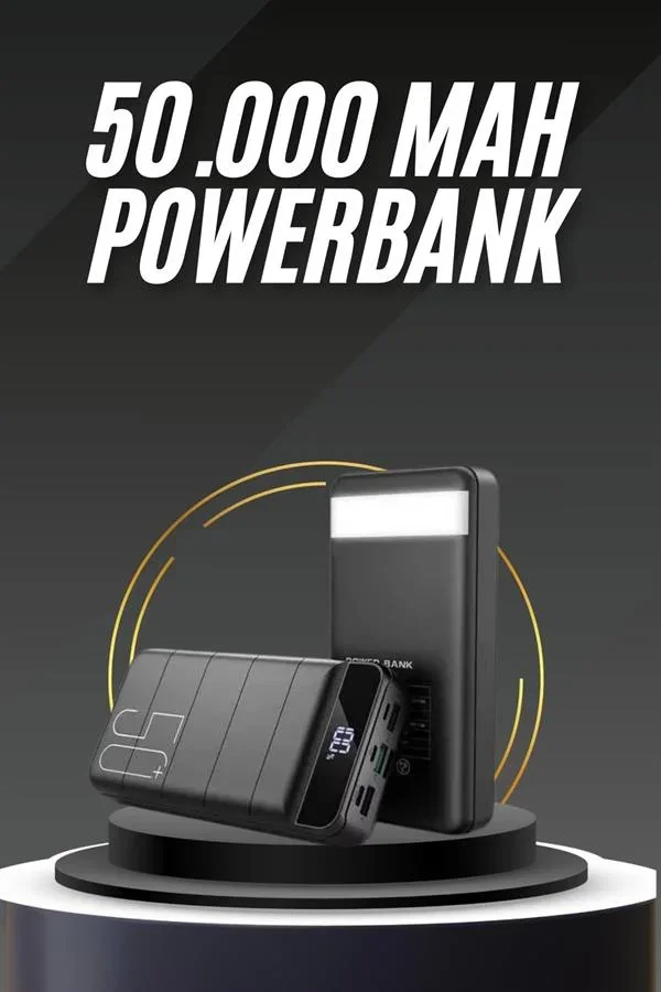 50.000 Mah Led Dijital Göstergeli USB Çıkışı Powerbank görsel 2