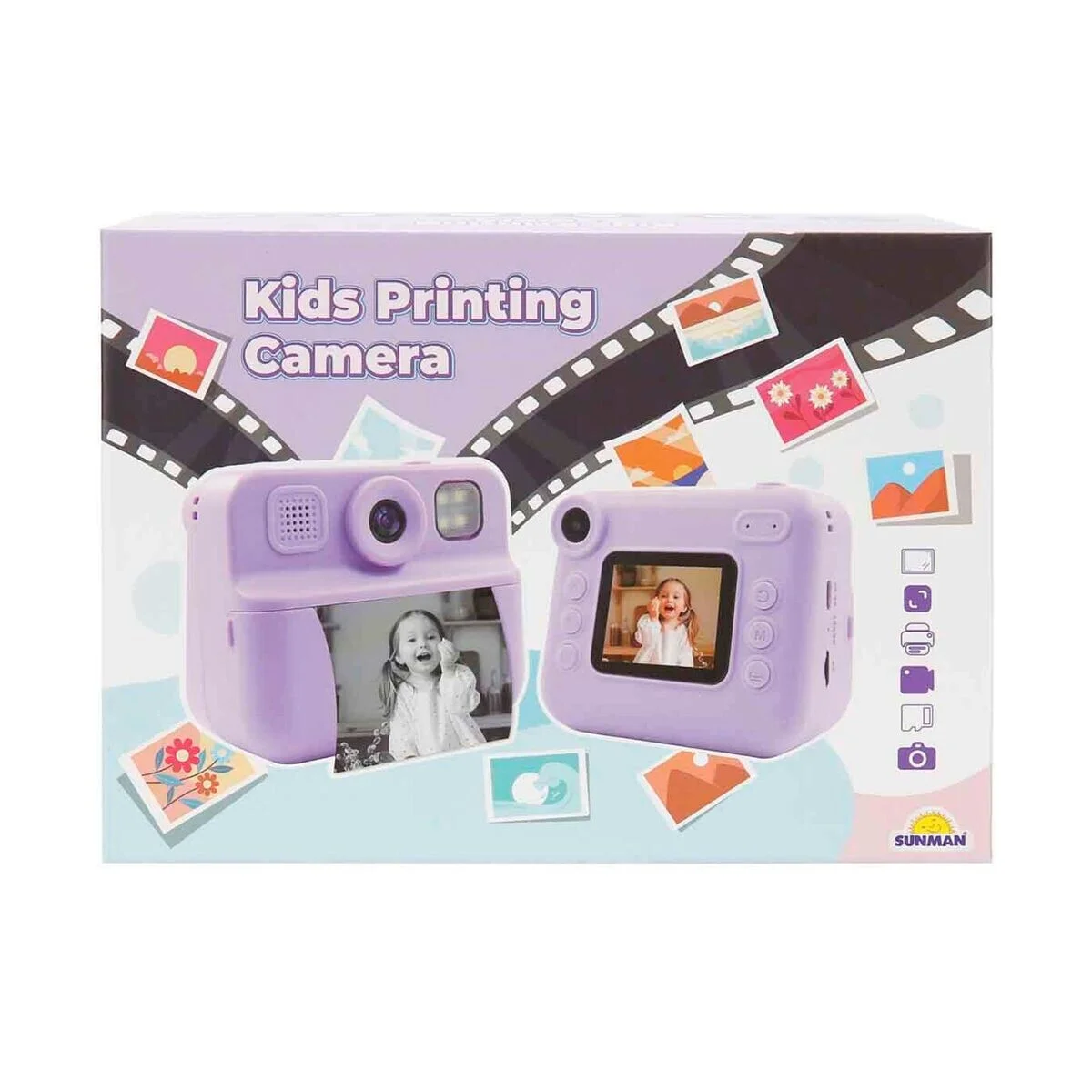 5322 Sun-rst-baskılı Çocuk Fotoğraf Makinesi 4.4W 1200MAH.3R.6D.