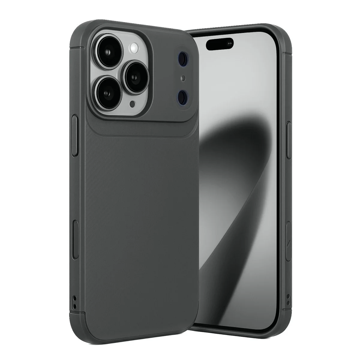 Apple İphone 17 Pro Max Auto Focus Karbon Kapak - Gri