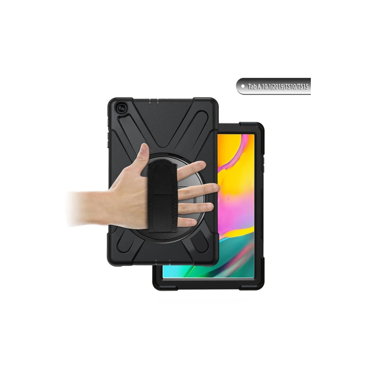 Samsung Galaxy T510 Tab A 10.1 Kılıf Amazing Tablet Kapak - Siyah görsel 2