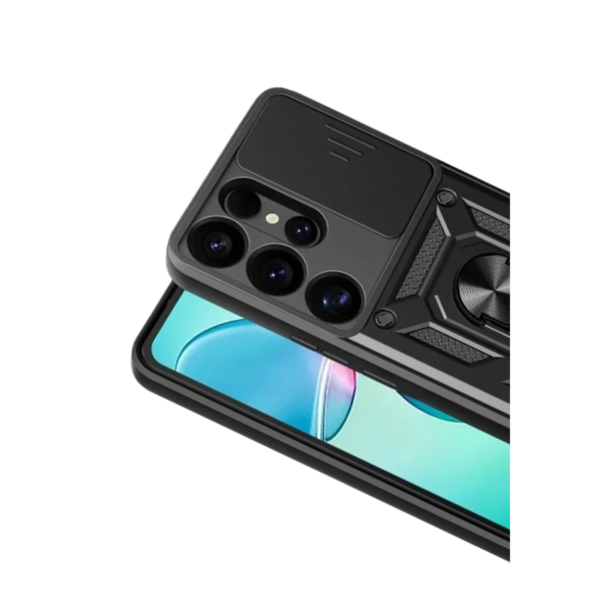 Samsung Galaxy S26 Ultra Pars Lens Yüzüklü Silikon - Siyah görsel 2