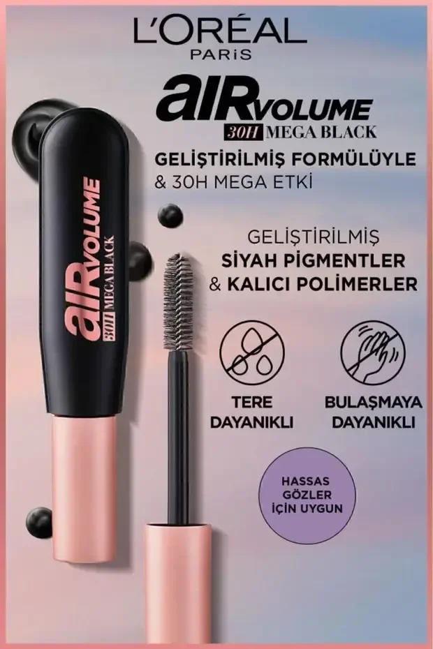 L'Oreal Air Mega Black Hacim Veren Maskara görsel 3
