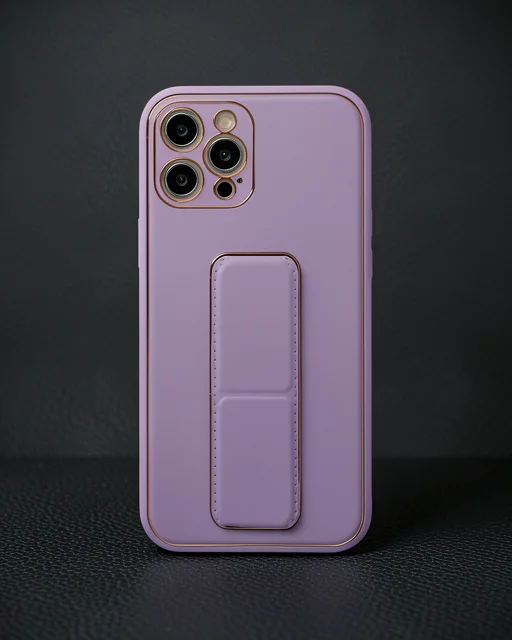 Apple İphone 12 Pro Kılıf Coco Deri Standlı Kapak - Lila
