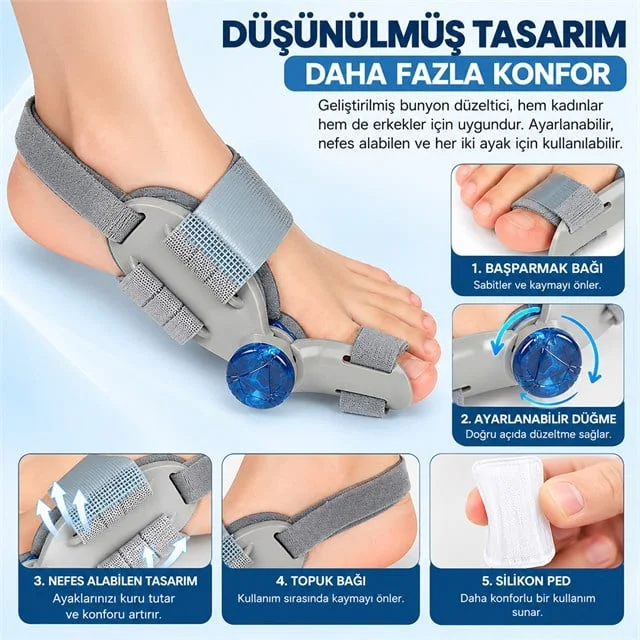 SN-39282 Ayarlanabilir Bunyon Düzeltici Ve Başparmak Destek Ateli görsel 3