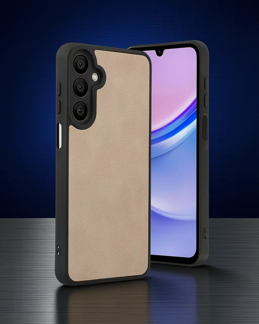 Samsung Galaxy A35 5g Kılıf Aras Deri Kapak - Pudra