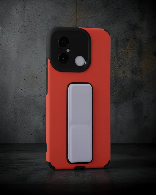Xiaomi Redmi 12c Kılıf Mega Standlı Silikon - Lila