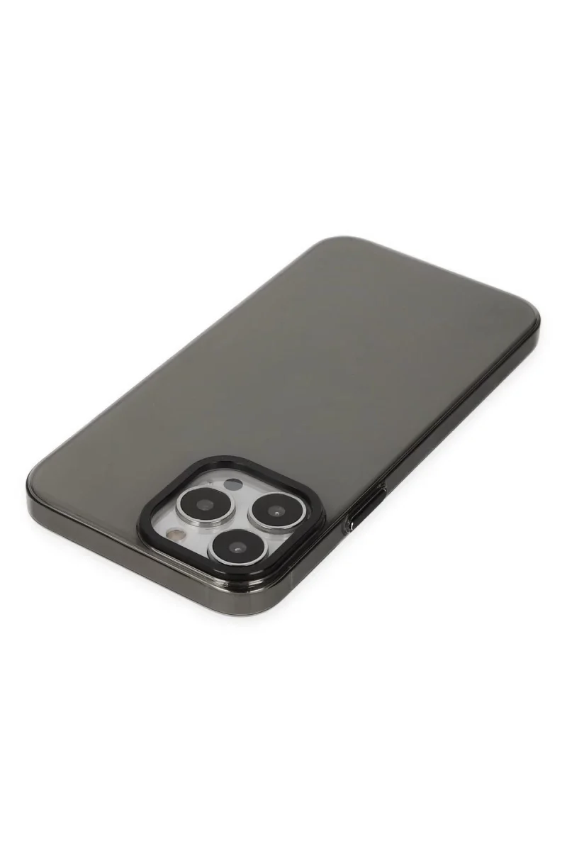 Apple iPhone 14 Pro Kılıf Anka PC Sert Metal Kapak - Siyah görsel 3