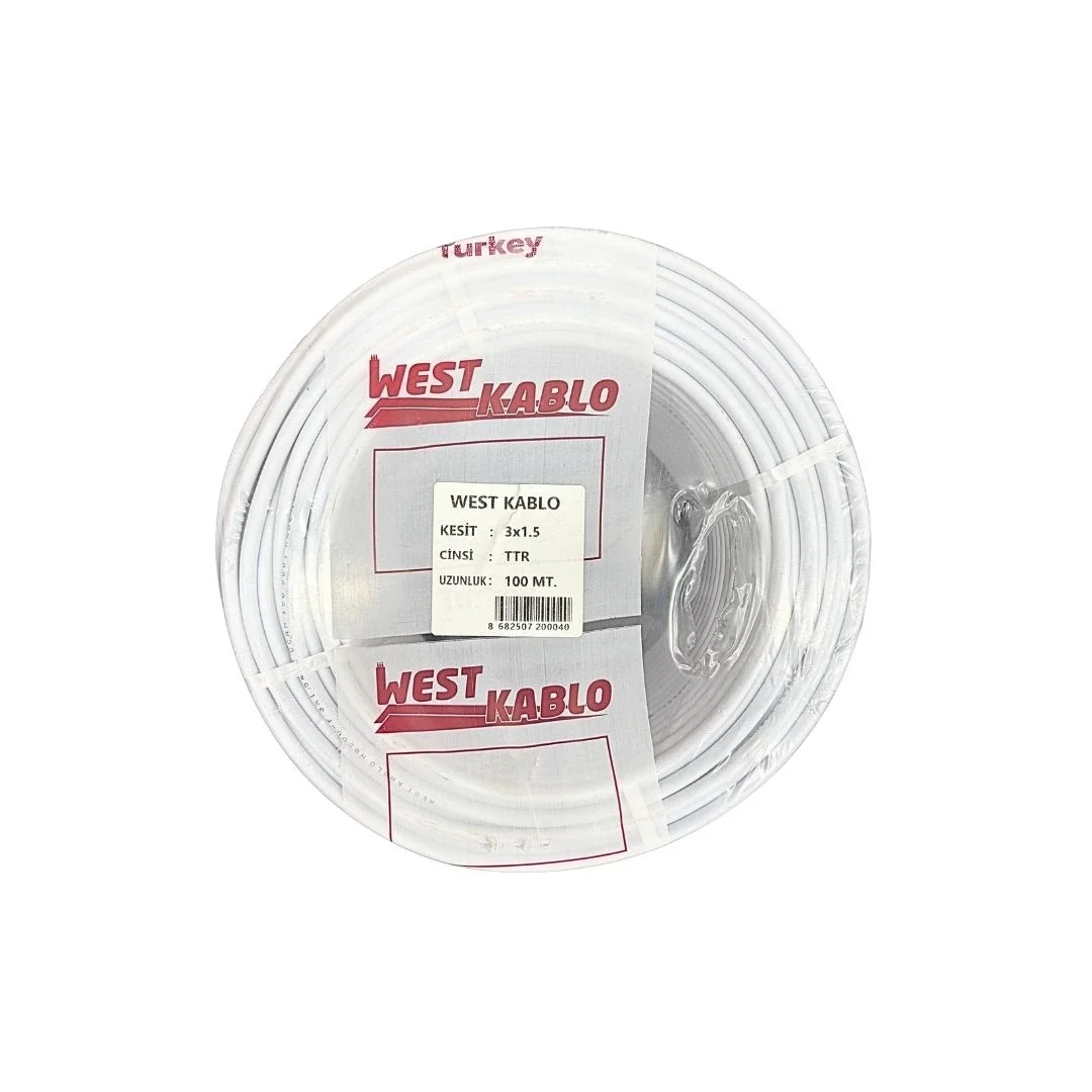 3x1,5 mm Ttr Elektrik Kablosu 100 Metre