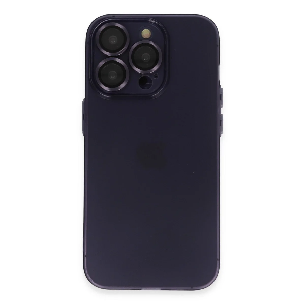 Apple İphone 14 Pro Max Kılıf Luko Lens Silikon - Derin Mor