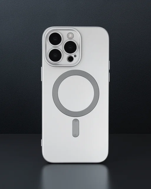 Apple İphone 14 Pro Kılıf Moshi Lens Magneticsafe Silikon - Gümüş