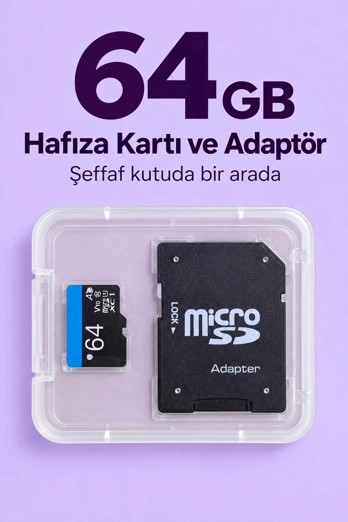 64 GB Micro SD Hafıza Kartı ve Adaptör görsel 6