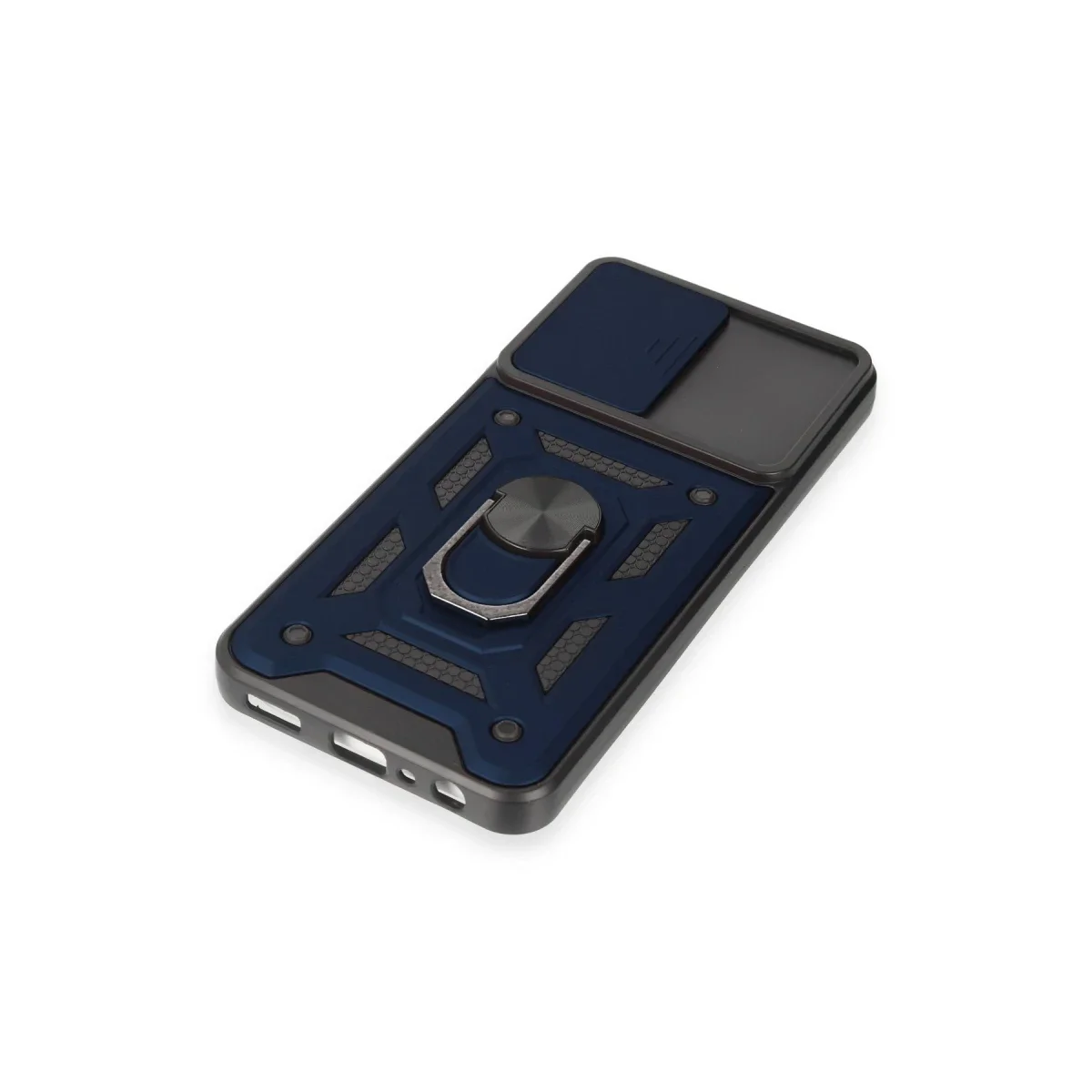 Samsung Galaxy M14 5G Kılıf Pars Lens Yüzüklü Silikon - Lacivert görsel 5