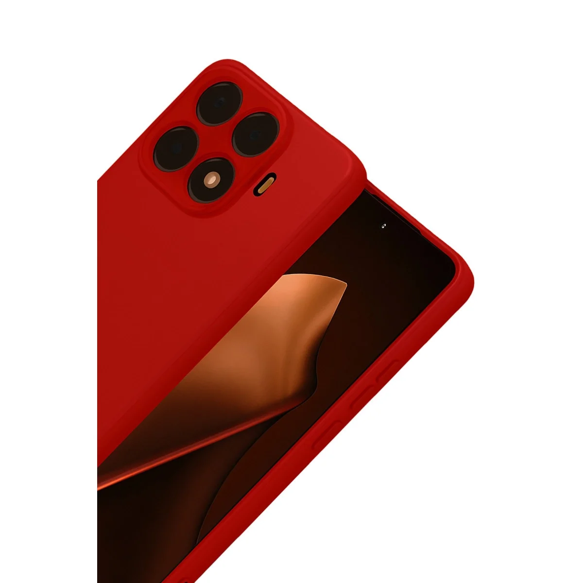 Xiaomi Mi 15t Pro Nano İçi Kadife Silikon - Kırmızı görsel 2