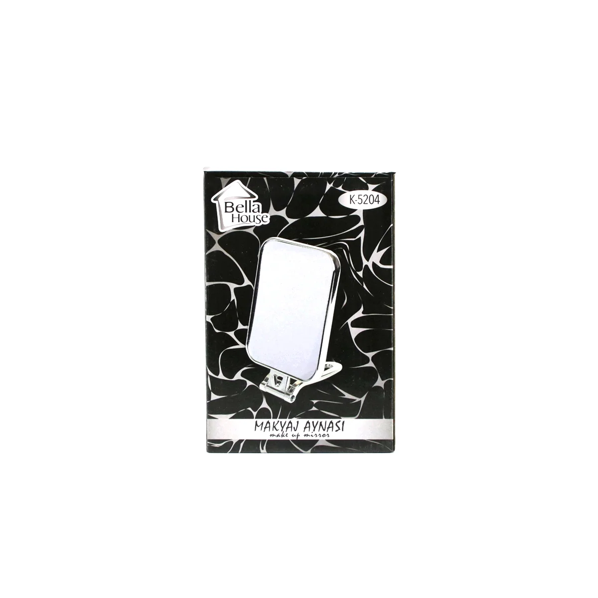 Çift Taraflı Katlanır Makyaj Aynası 15x11.5 cm - Gümüş görsel 4