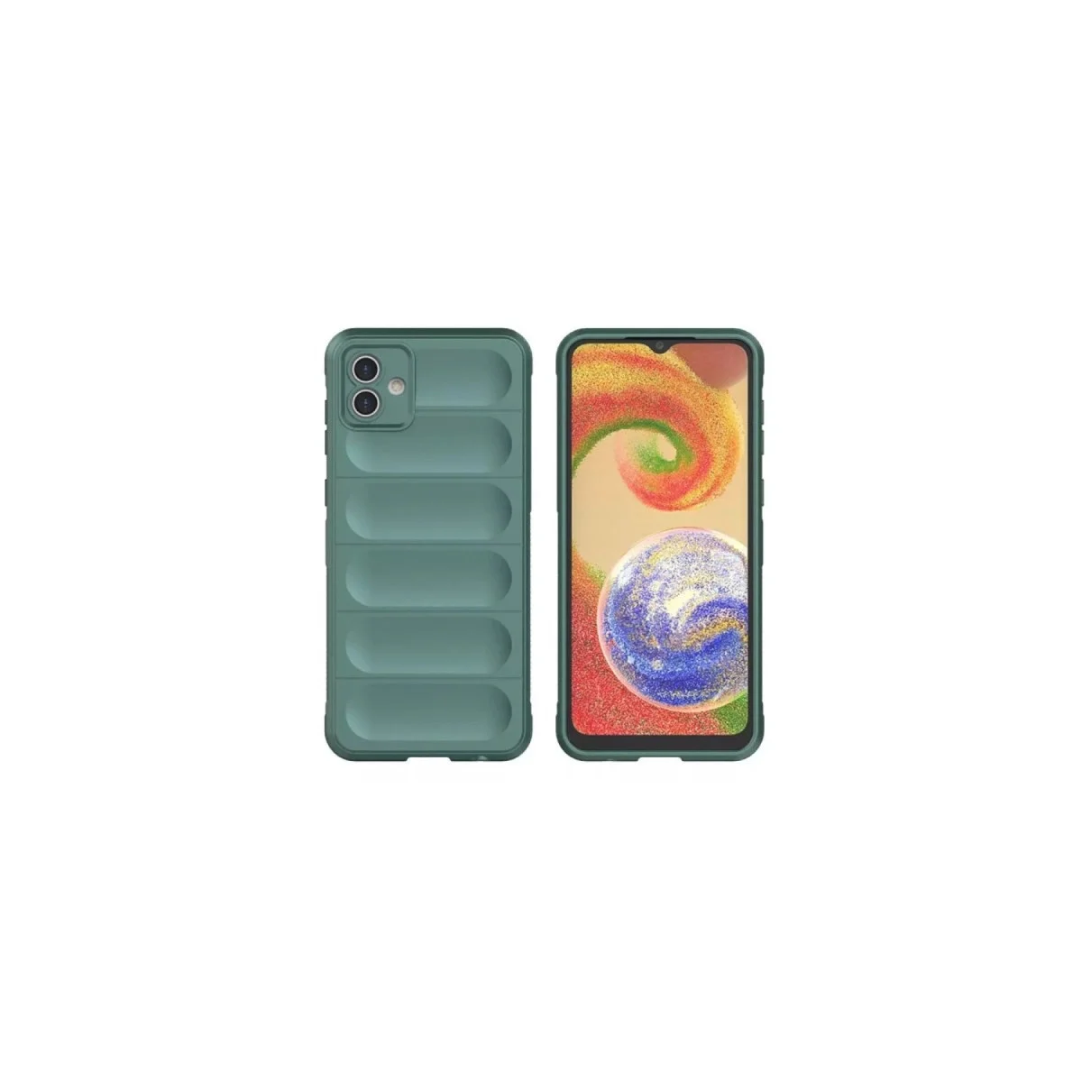 Samsung Galaxy A06 Kılıf Optimum Silikon - Koyu Yeşil görsel 3