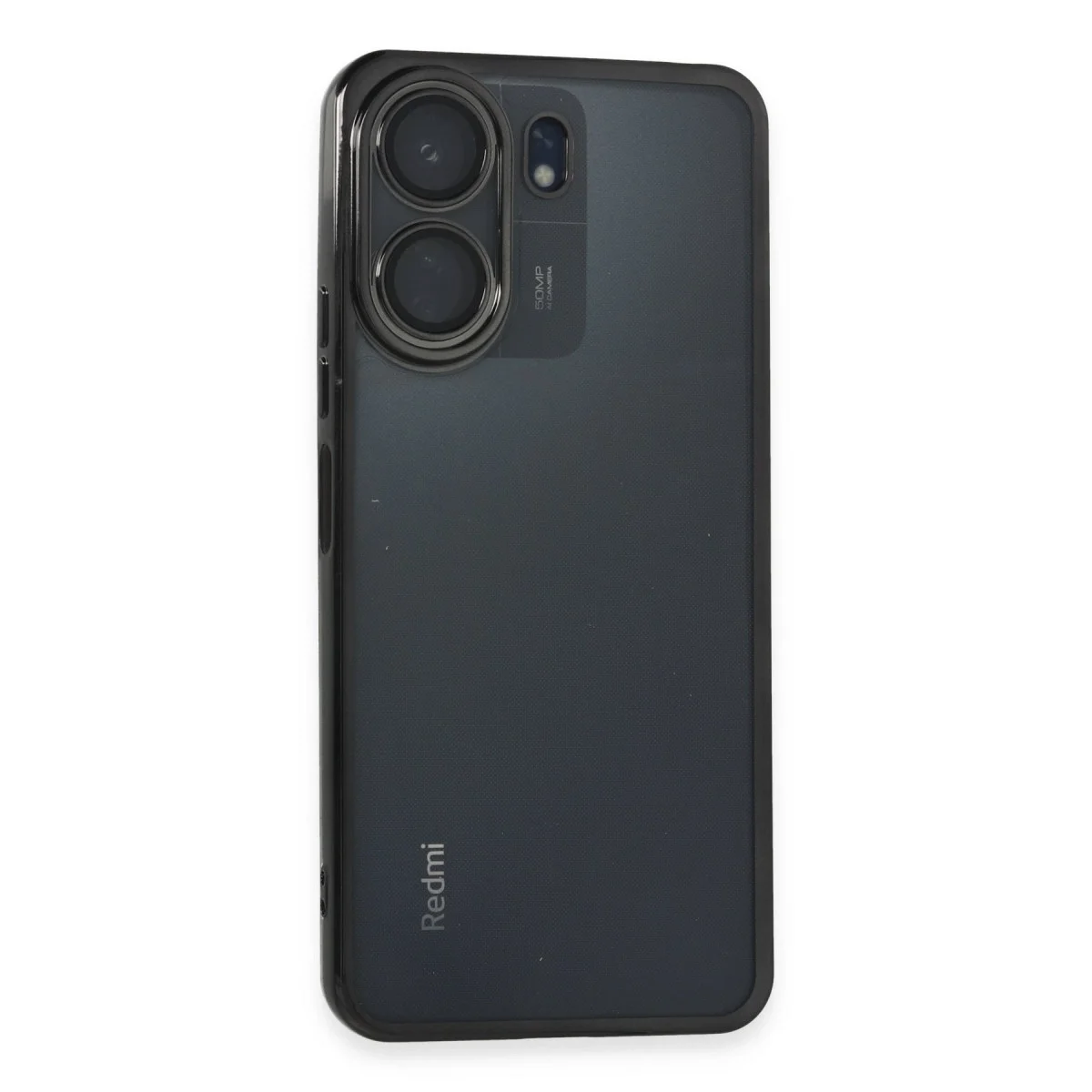 Xiaomi Redmi 13c Kılıf Razer Lensli Silikon - Siyah