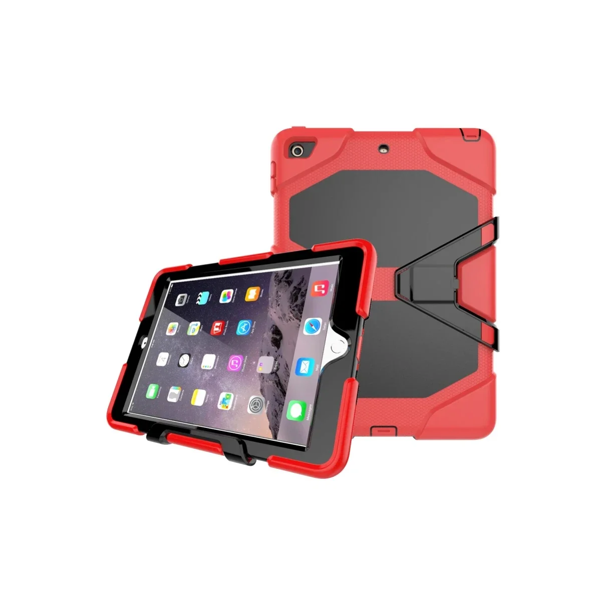 Apple iPad 5 Air 9.7 Kılıf Griffin Tablet Kapak - Kırmızı görsel 2
