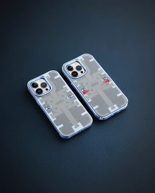Apple İphone 13 Pro Max Kılıf Mekanik Bumper Kapak - Mavi