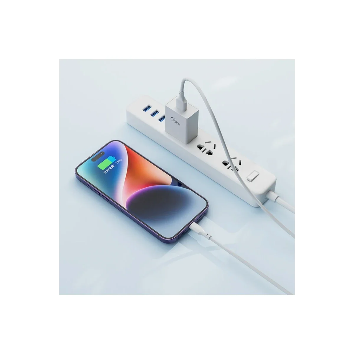 Joko JK77 12W + PX17 1M 2.4A Usb to Lightning Kablolu PD Şarj Cihazı görsel 5