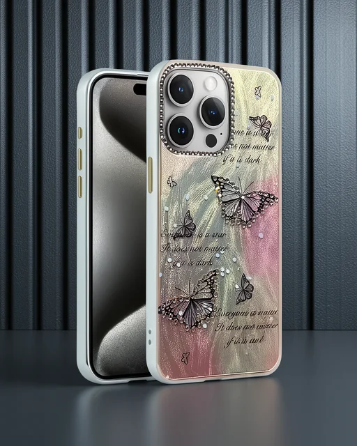 Apple İphone 15 Pro Max Kılıf Blade Aynalı Desenli Kapak - Desen 6
