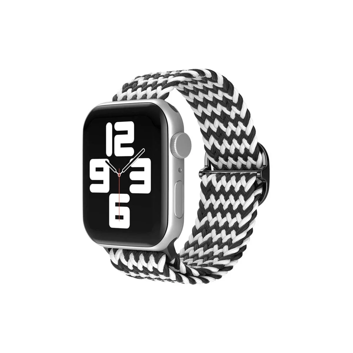 Apple Watch 38mm Star Kordon - Zigzag Siyah-Beyaz