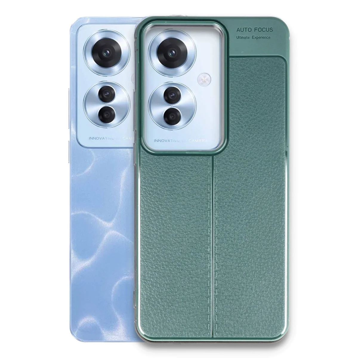 Oppo Reno 11f Kılıf Auto Focus Kapak - Koyu Yeşil görsel 2