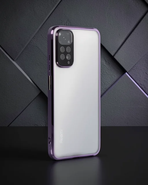 Xiaomi Redmi Note 11 Kılıf Razer Lensli Silikon - Mor