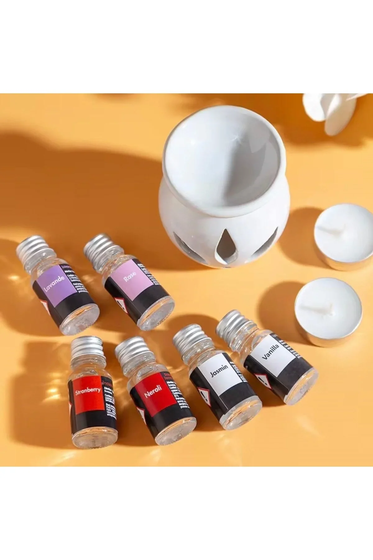 Sonx 3 lü Aromaterapi Uçucu Yağ Seti ve Serak Buhurdanlık - Rahatlatıcı Oda Kokusu & Spa Deneyi görsel 4