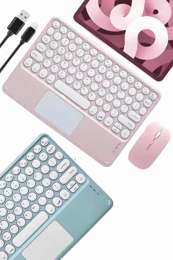 Profesyonel Wifi Q Klavye Bluetooth Klavye Touchpad 10.8 Inç Yeni Nesil görsel 3