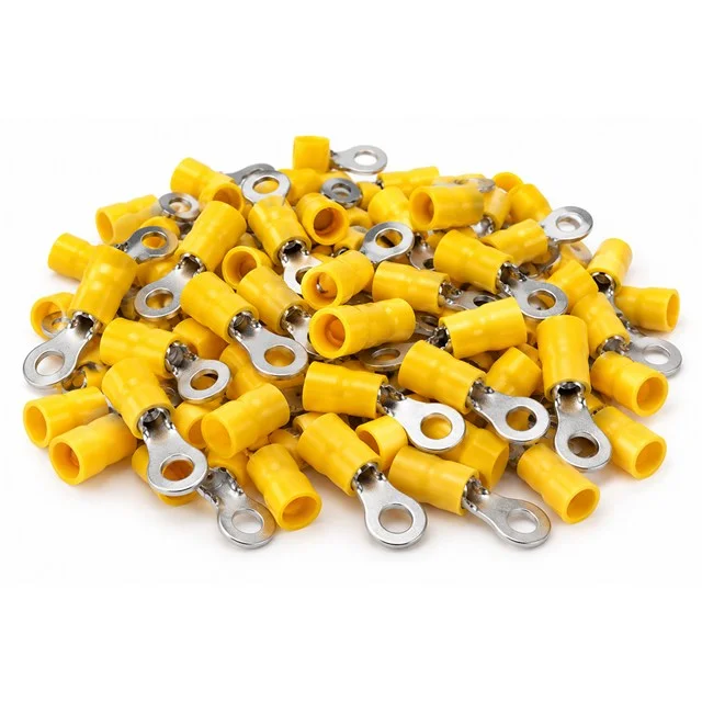 PM-39079 4-6mm2 Kesit 28x12x8mm Soket Sarı İzoleli Kablo Pabucu (100’lü Paket) görsel 3