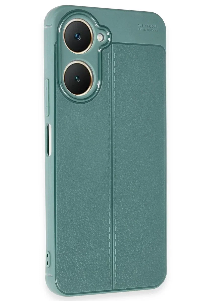 Vivo Y18 Kılıf Auto Focus Kapak - Koyu Yeşil görsel 3