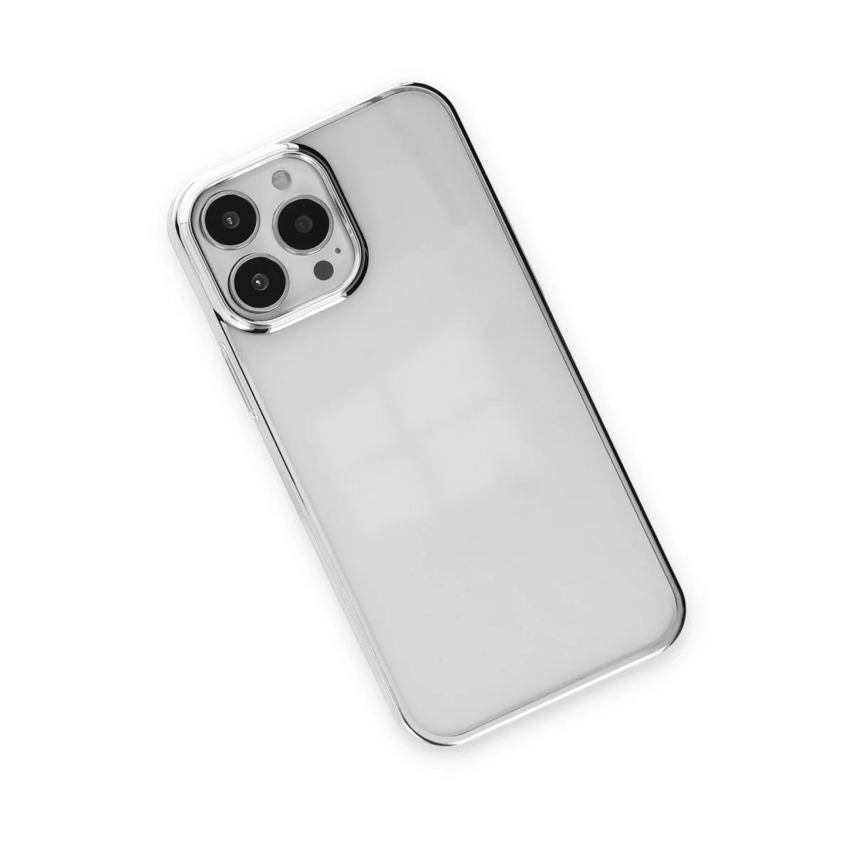Apple İphone 14 Pro Max Kılıf Element Silikon - Gümüş görsel 3