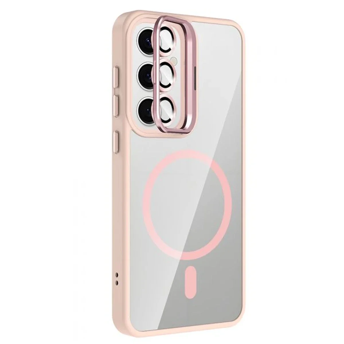 Joko Samsung Galaxy S24 FE Remim Lensli Magsafe Standlı Kapak - Pembe görsel 3