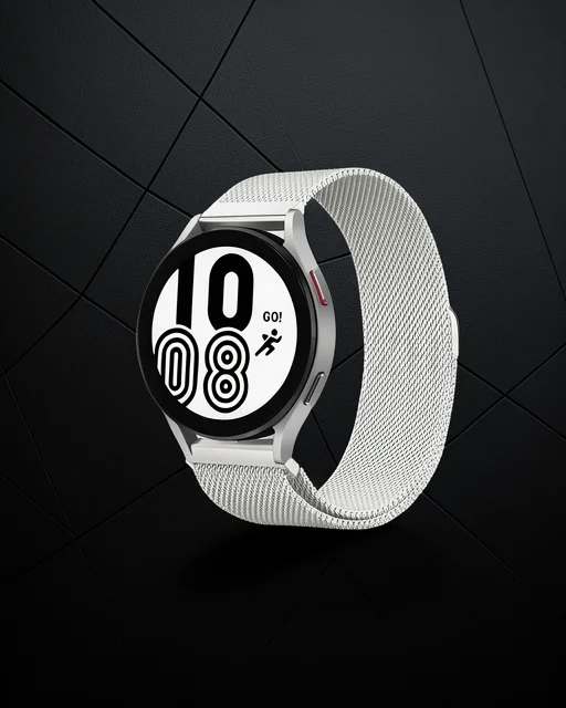 Samsung Galaxy Watch 4 Metal Mıknatıslı Kordon - Gümüş