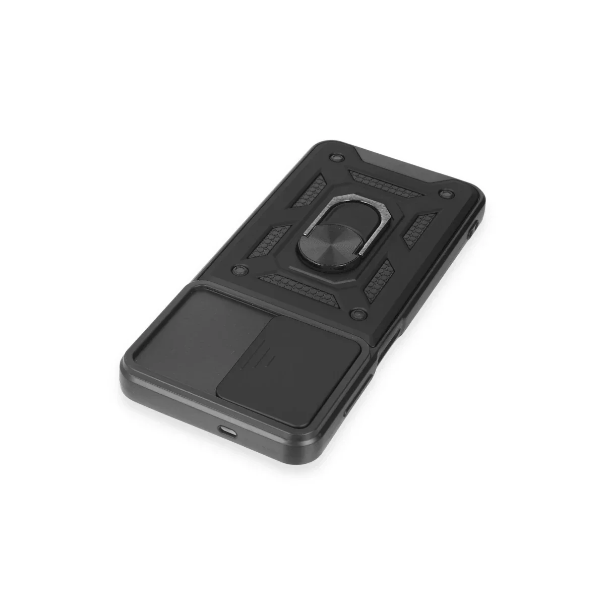 Samsung Galaxy M14 5G Kılıf Pars Lens Yüzüklü Silikon - Siyah görsel 6