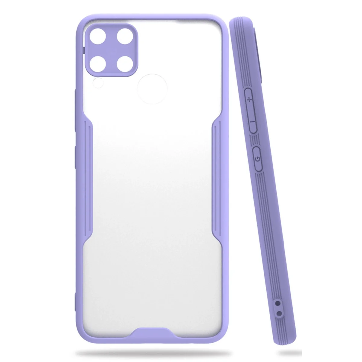 Realme C15 Kılıf Platin Silikon - Lila