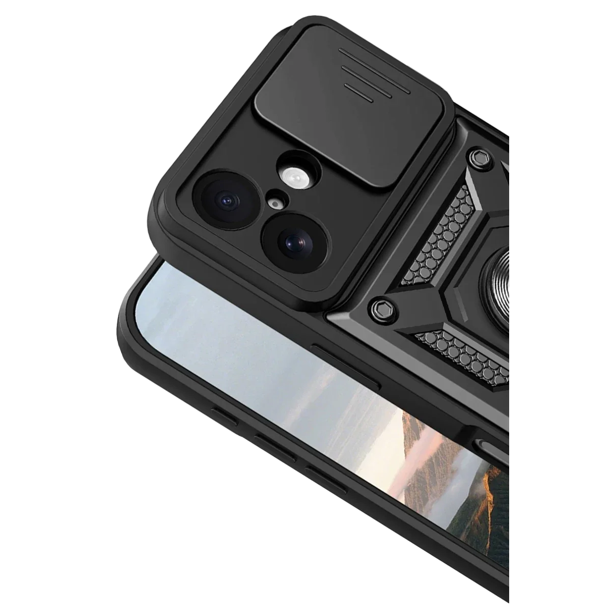 Apple iPhone 17 Pars Lens Yüzüklü Silikon - Siyah görsel 3