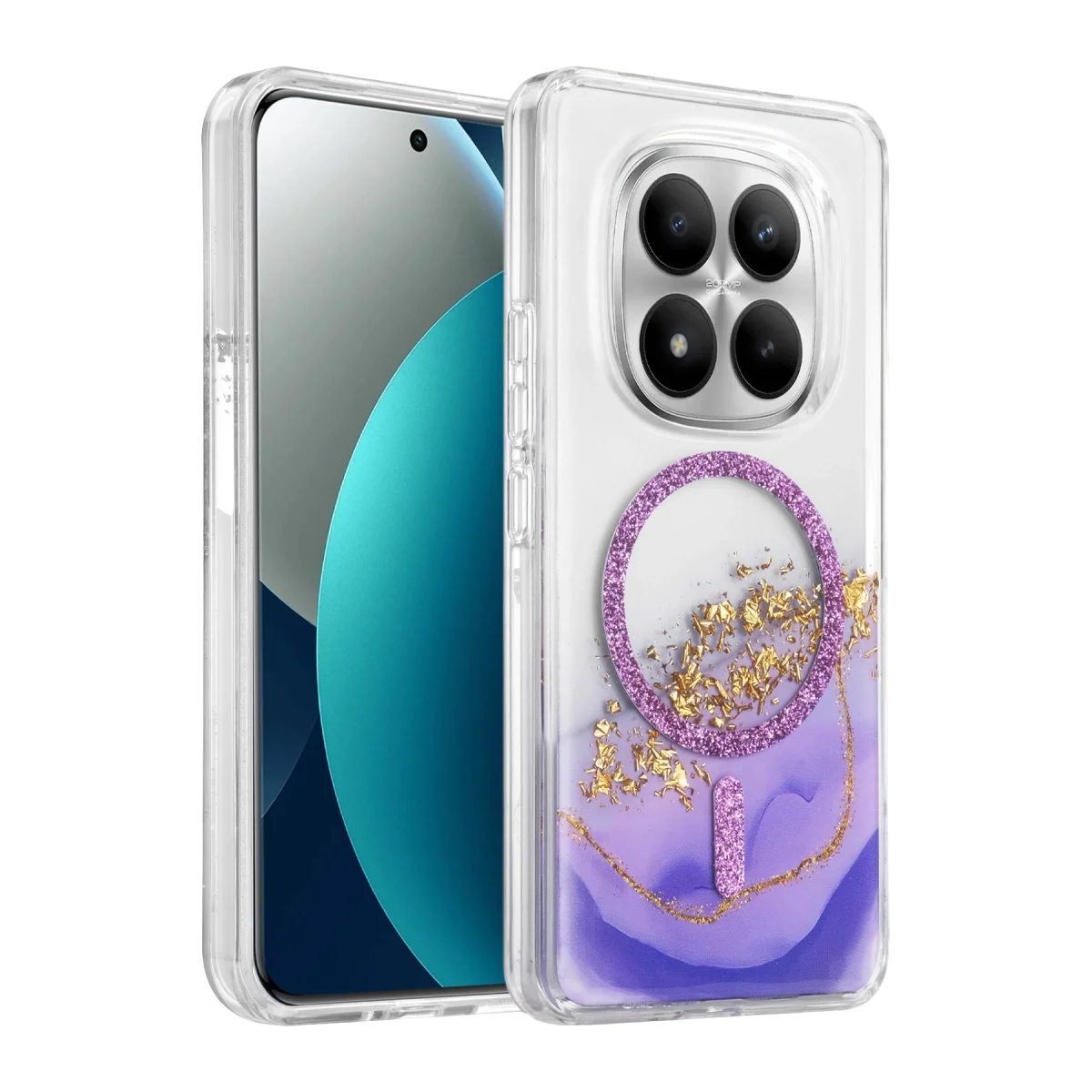Onegif Xiao Red Note 15 Pro Plus 5g Lotus Simli Magsafe Kapak - Mor