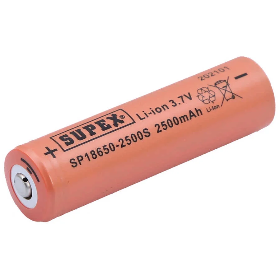 SP18650-2500S 3.7V 18650 Model 2500mAh Li-İon Uçlu Pil görsel 2