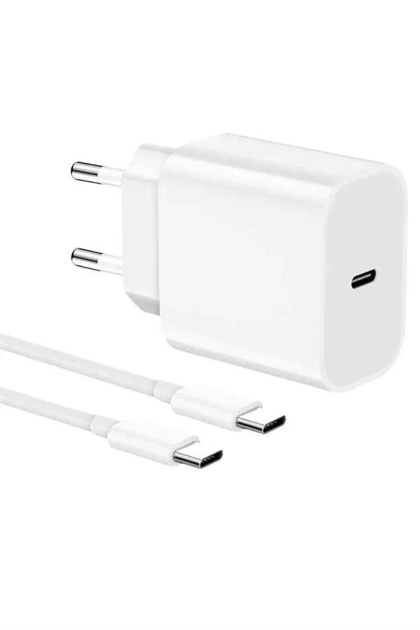 15/Pro/Pro Max 25W İOS Uyumlu Hızlı Şarj Aleti Adaptörlü Beyaz görsel 3