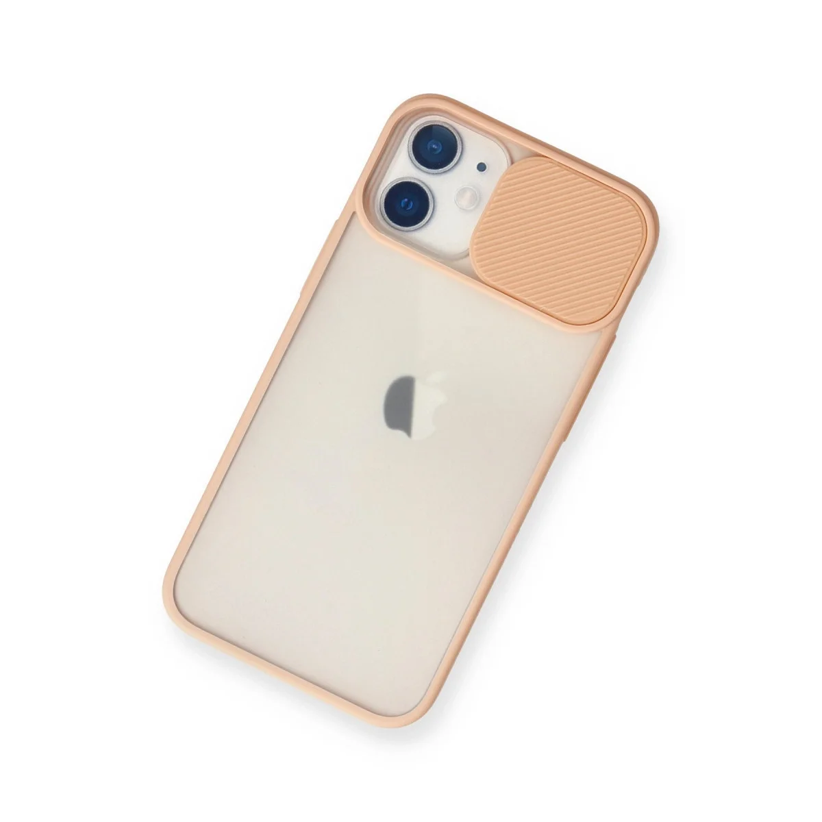 Apple İphone 11 Kılıf Palm Buzlu Kamera Sürgülü Silikon - Pembe görsel 3
