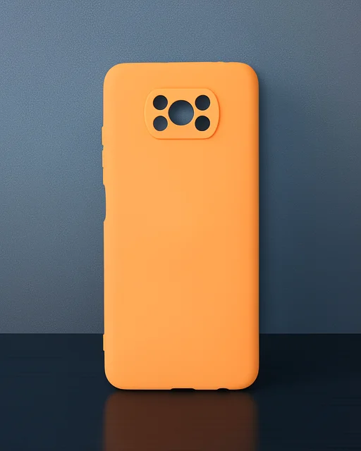 Xiaomi Pocophone X3 Kılıf Nano İçi Kadife Silikon - Turuncu