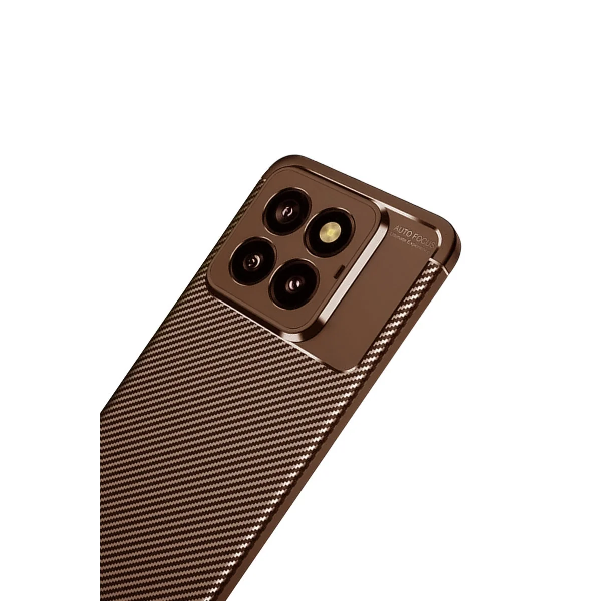 Xiao 14t Pro Kılıf Auto Focus Karbon Kapak - Kahverengi görsel 3