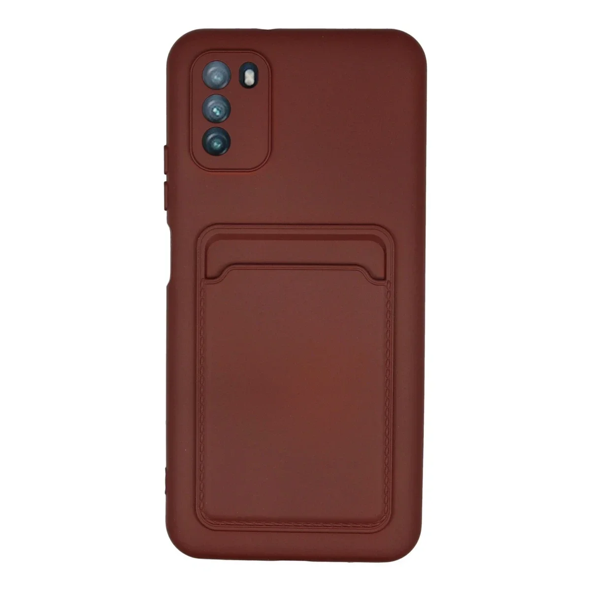 Xiaomi Pocophone M3 Kılıf Kelvin Kartvizitli Silikon - Bordo