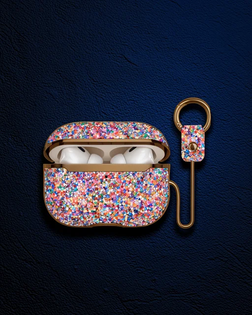 Onegif Apple Airpods 2 (2.nesil) Bright Simli Airpods Kapak - Gold